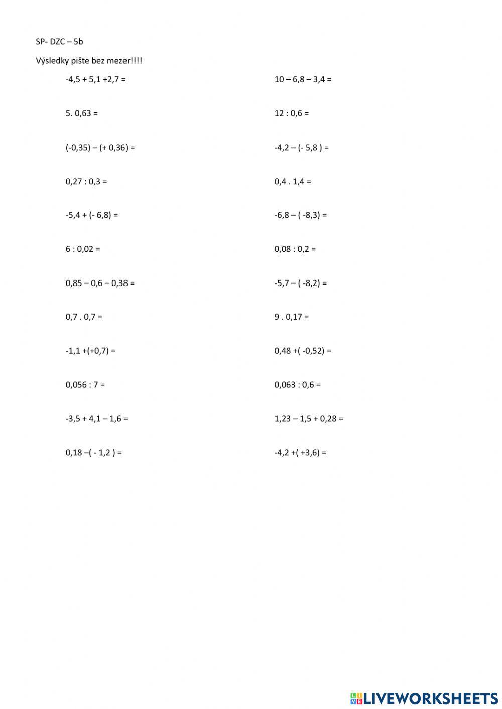 Procvičování - 6.třída (A)
