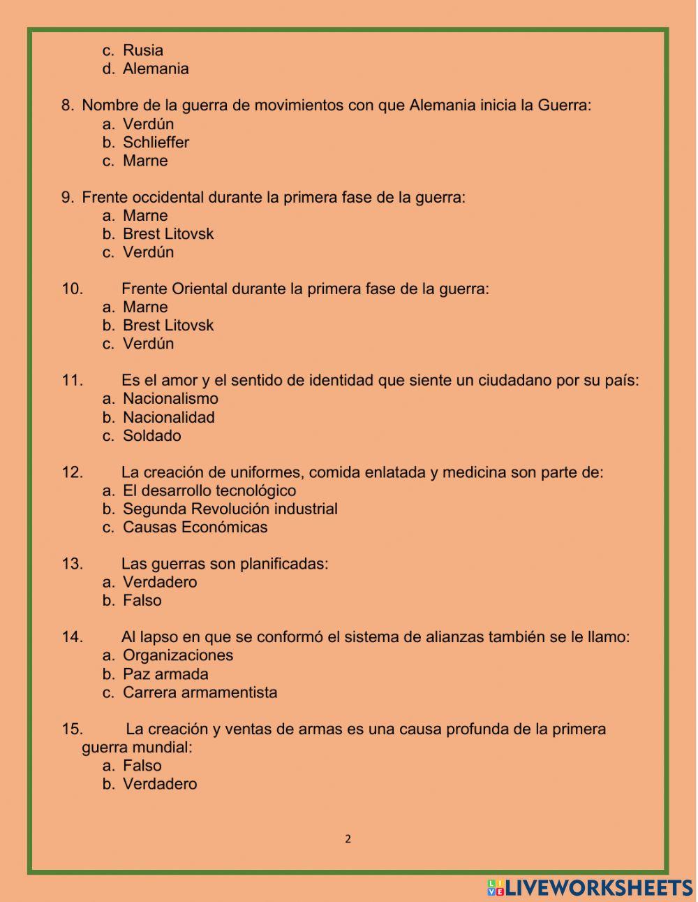 Primera guerra mundial