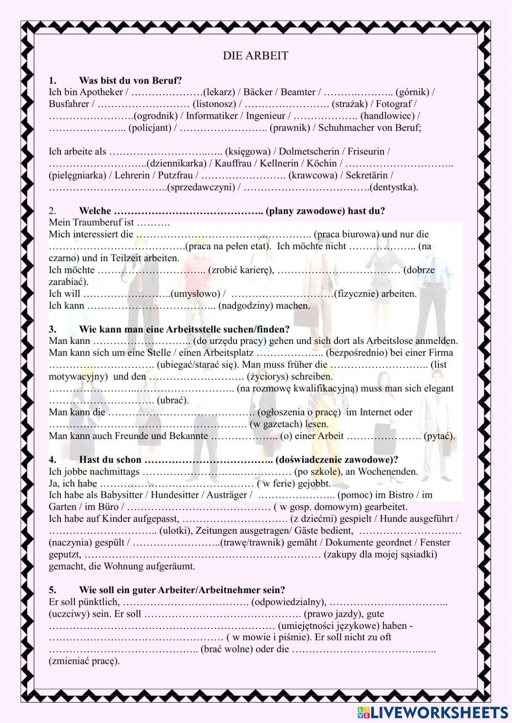 4. Die Arbeit