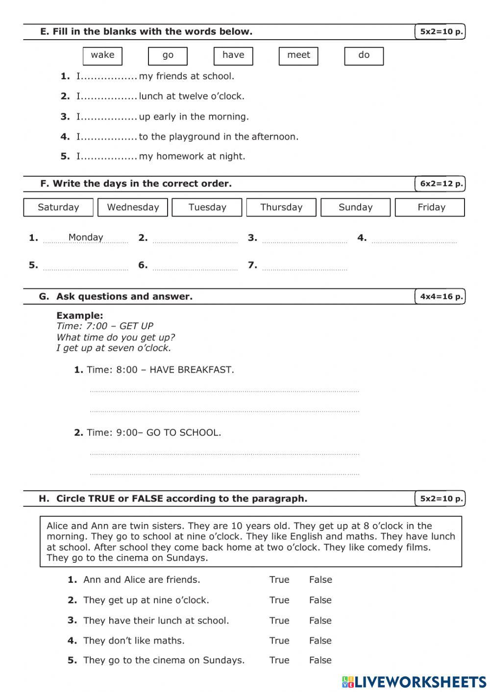 4th Grade Exam 4th Grade Exam