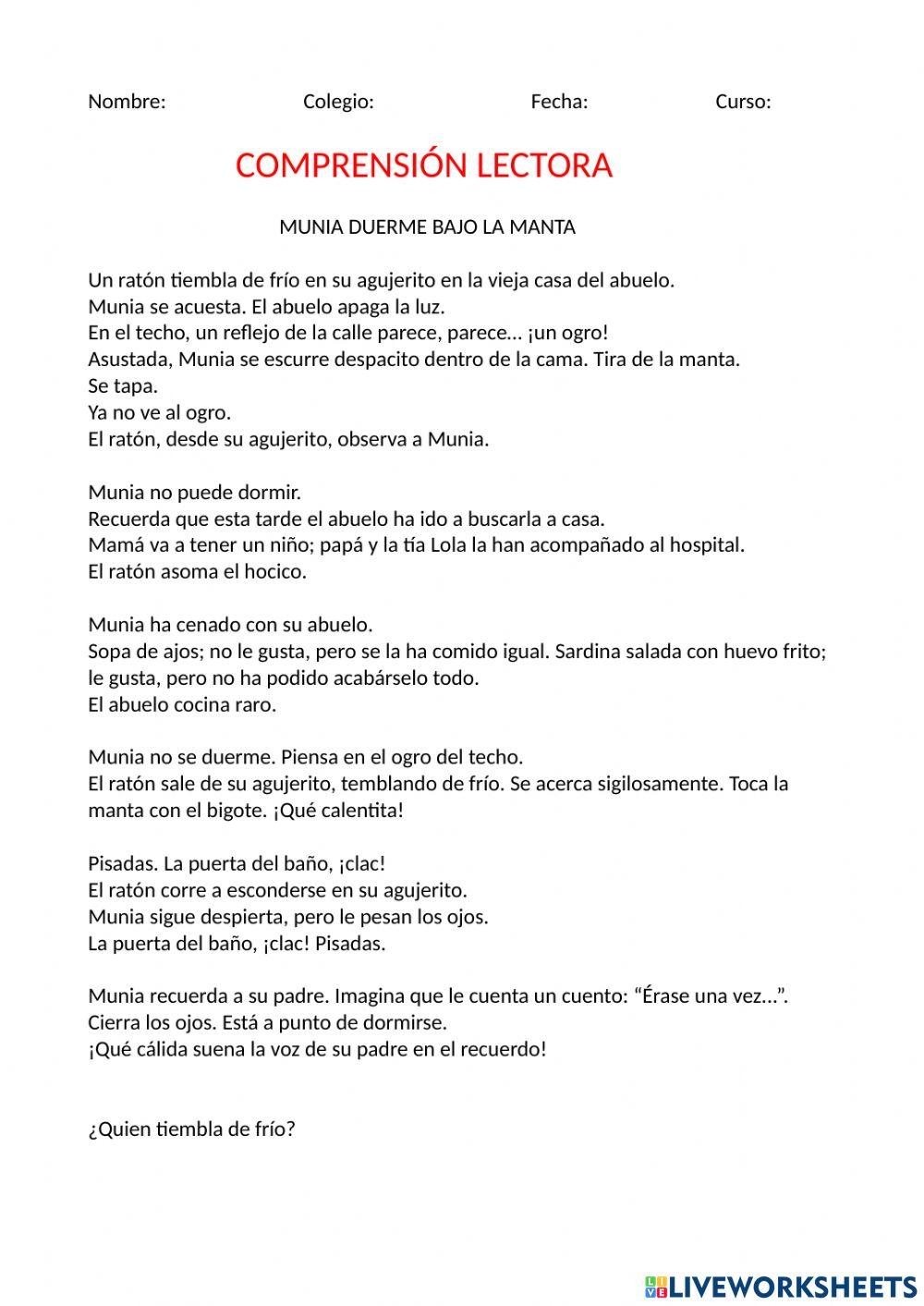 Comprensión Lectora