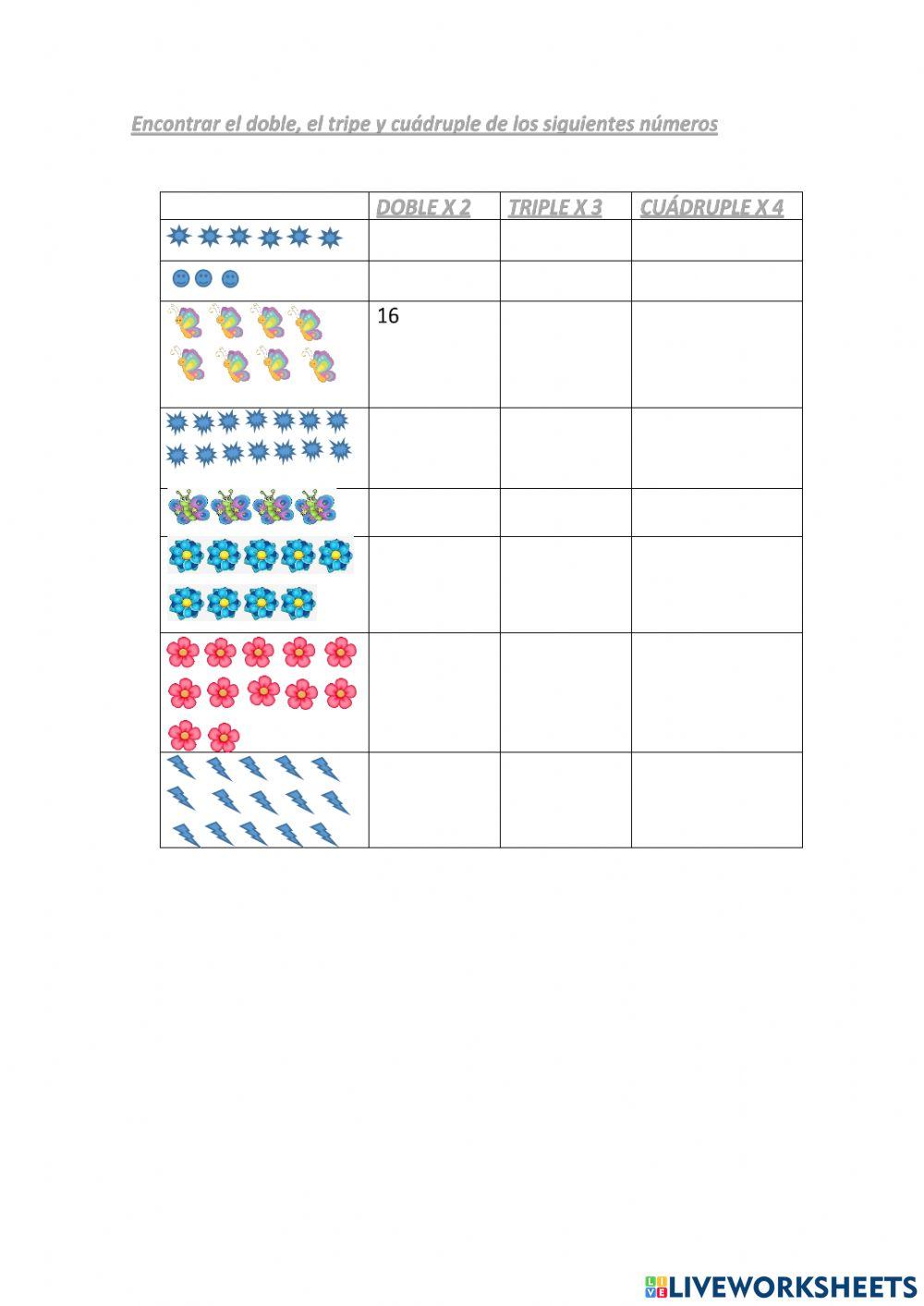 Doble, triple, cuádruple