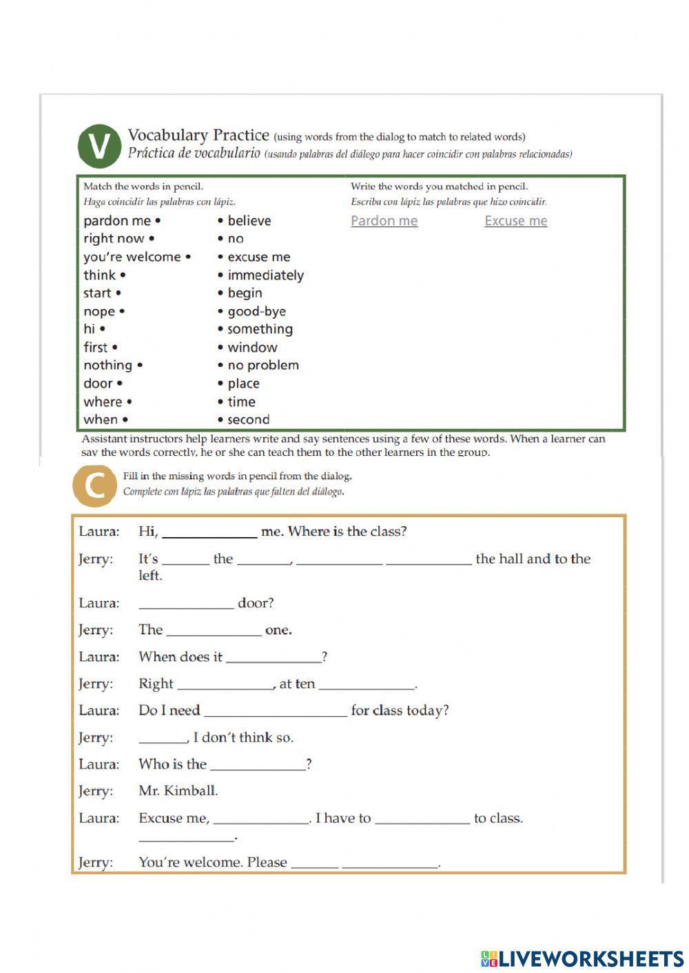 Directions inside a building