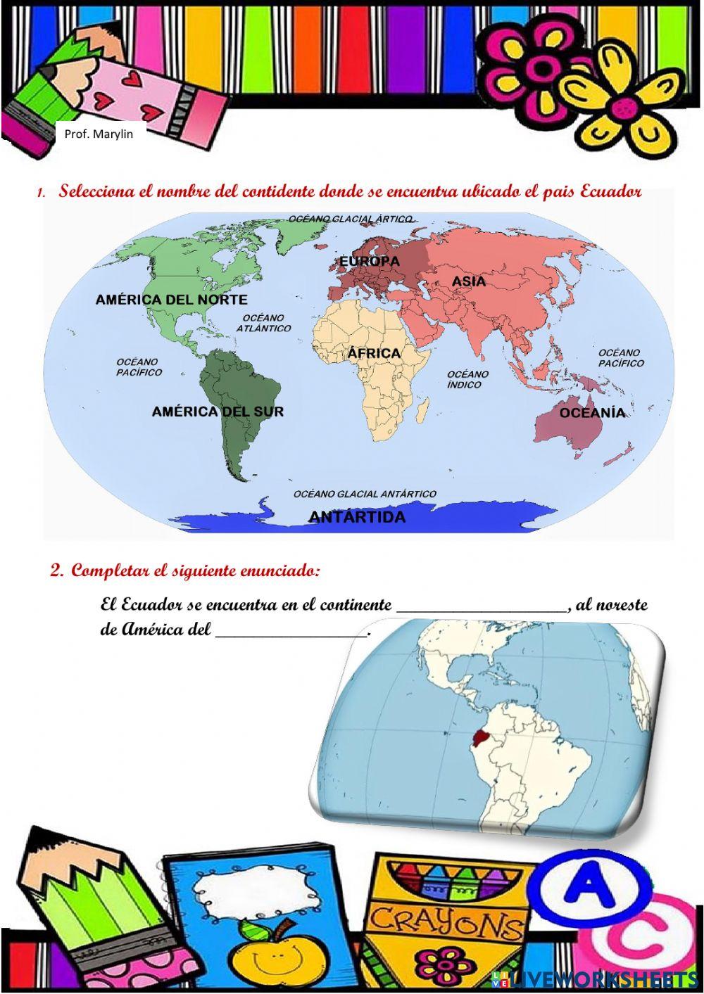 Ubicación geográfica del ecuador