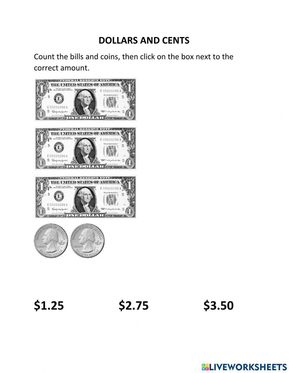Dollars and Cents Dollars and Cents