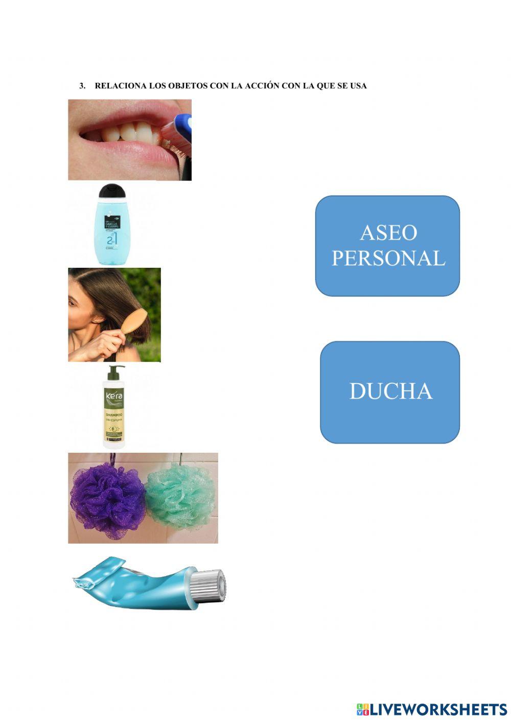 Fichas interactivas higiene personal