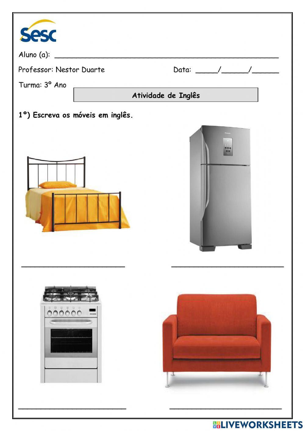 Atividade escrita e auditiva de Inglês de 24-03-2021
