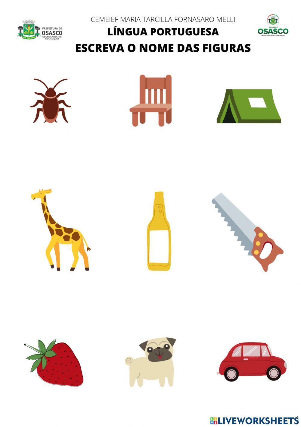 Escreva o nome na imagem