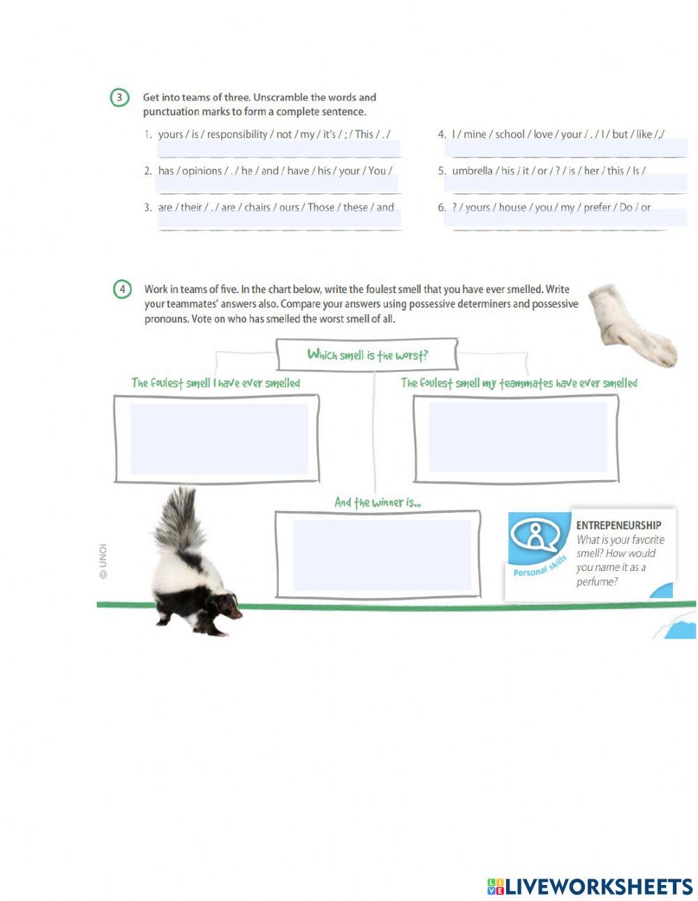 Possesives and genitives