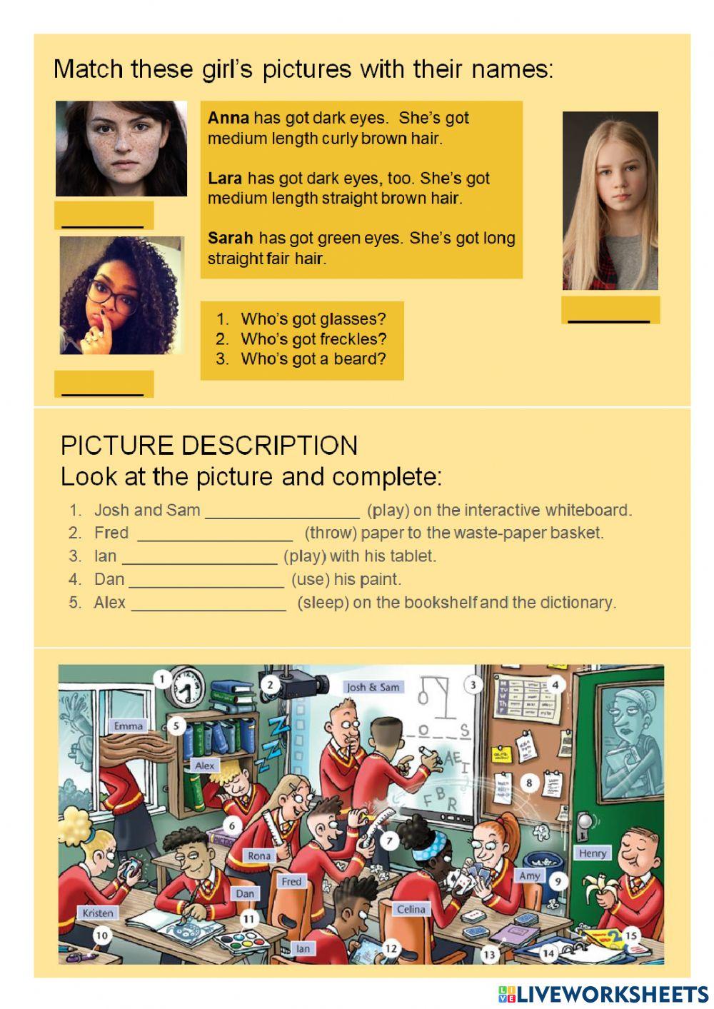 People and Picture Description