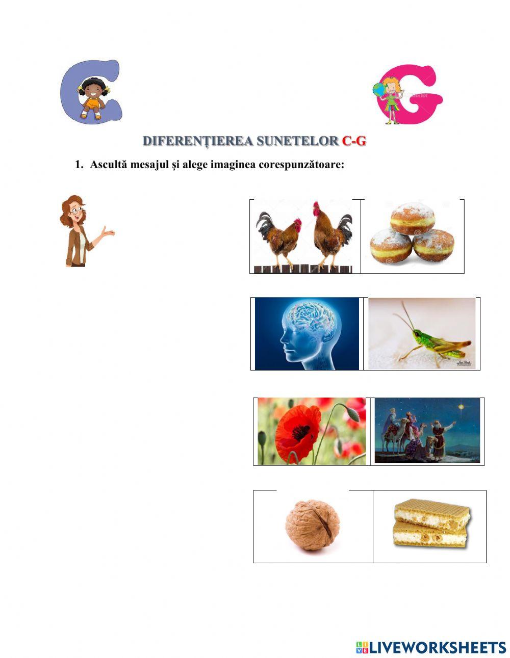 Diferențierea sunetelor C-G