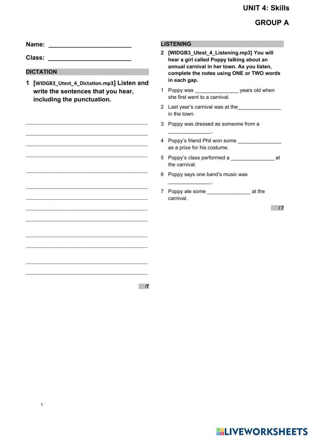 Wider world 3 test 1-4 part 2