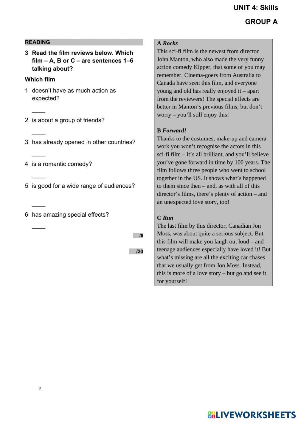 Wider world 3 test 1-4 part 2