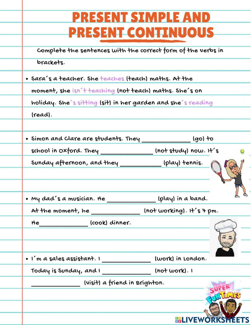 Present Simple and Present continuous