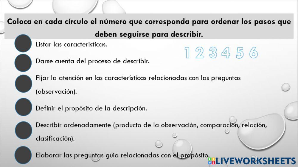 ¿Qué hacer para descripción?