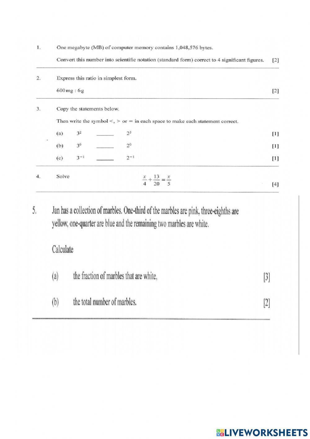 Paper 2 Past B.G.C.S.E. Questions