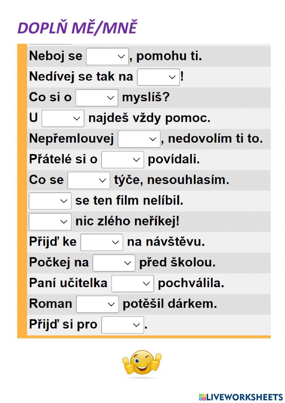 Tvary zájmen MĚ-MNĚ