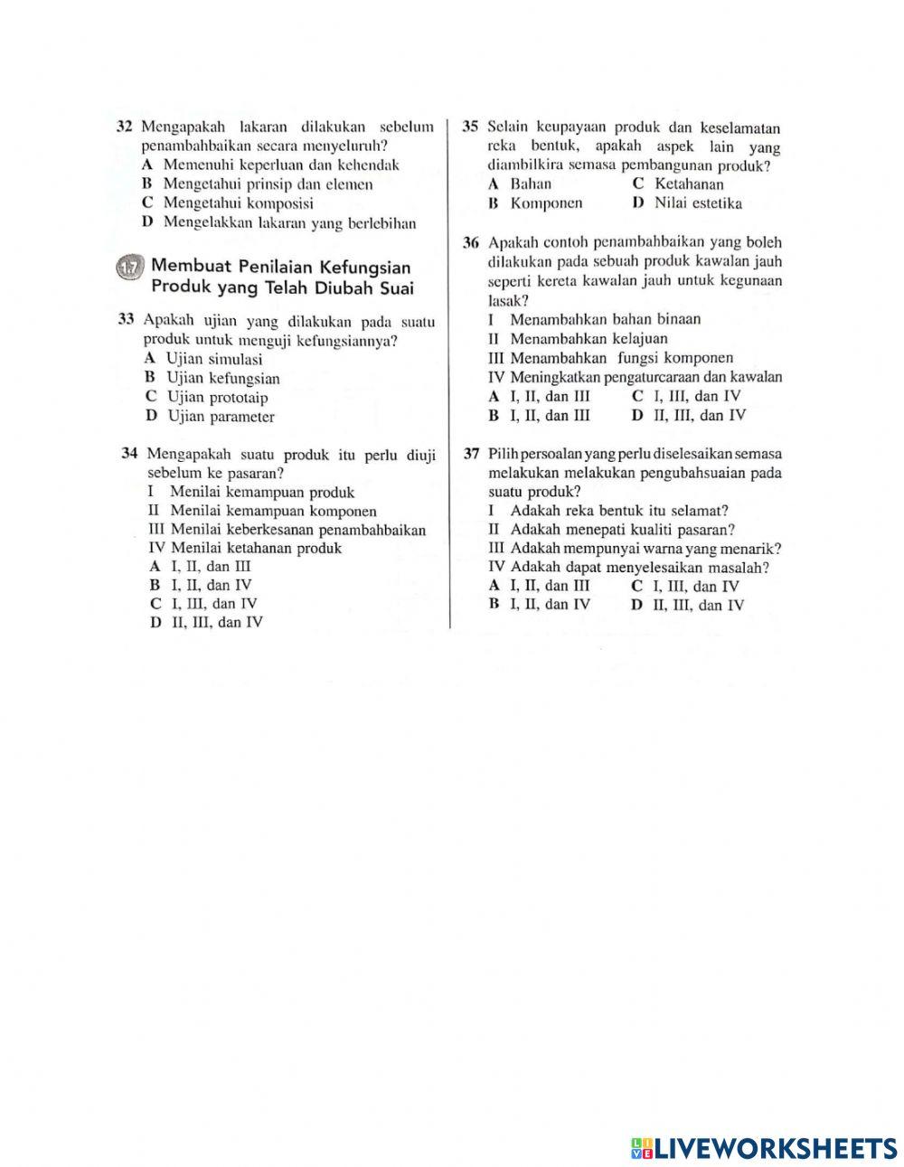 Reka bentuk dan teknologi Bahagian A