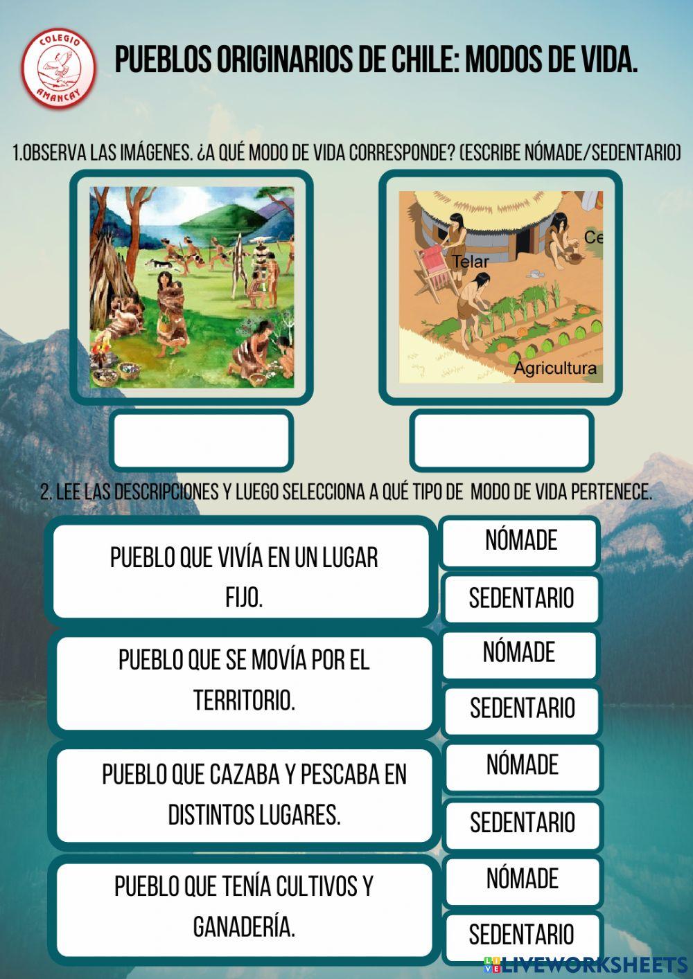 Modo de vida pueblos originarios