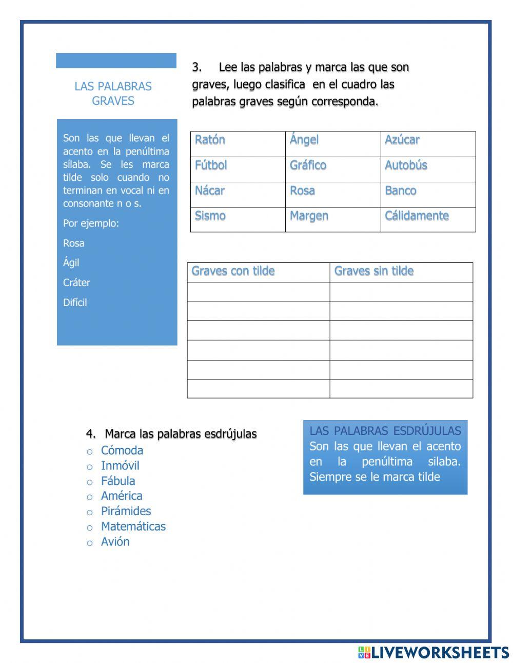 La sílaba y la acentuación