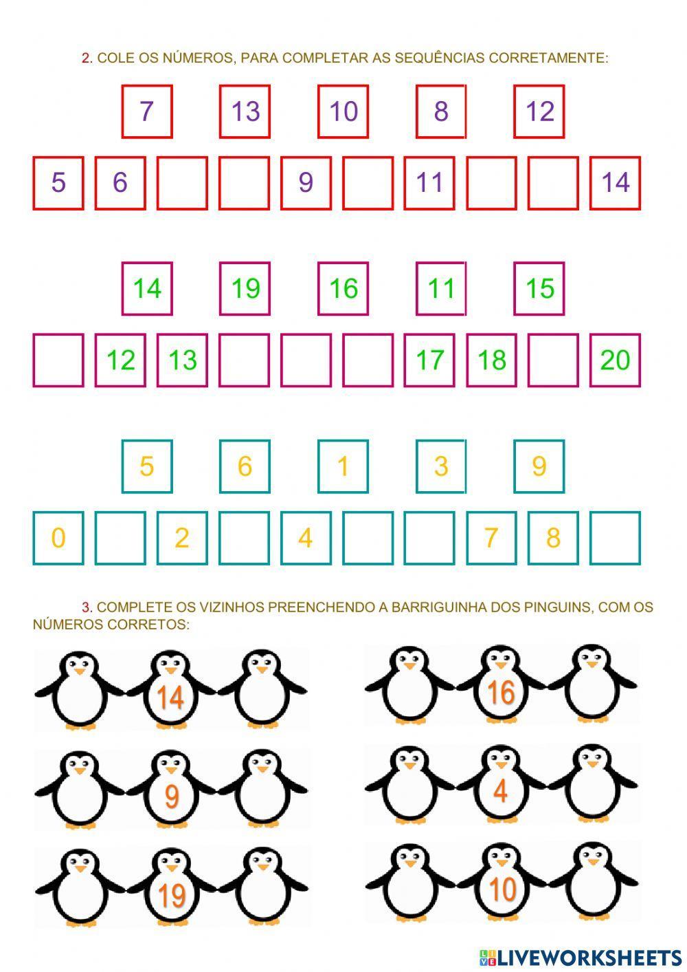 Sequência numérica até 20