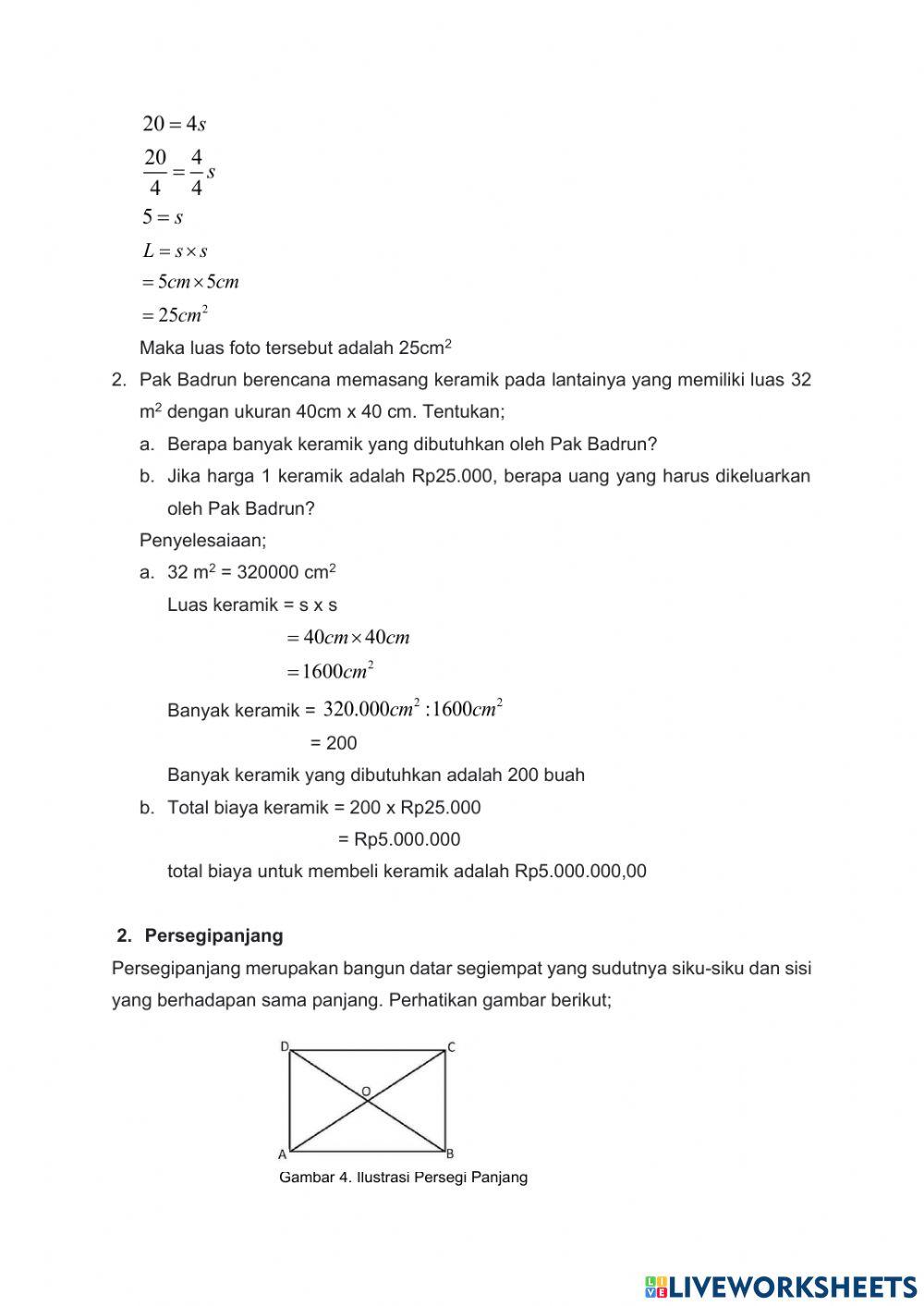 Persegi & persegi panjang