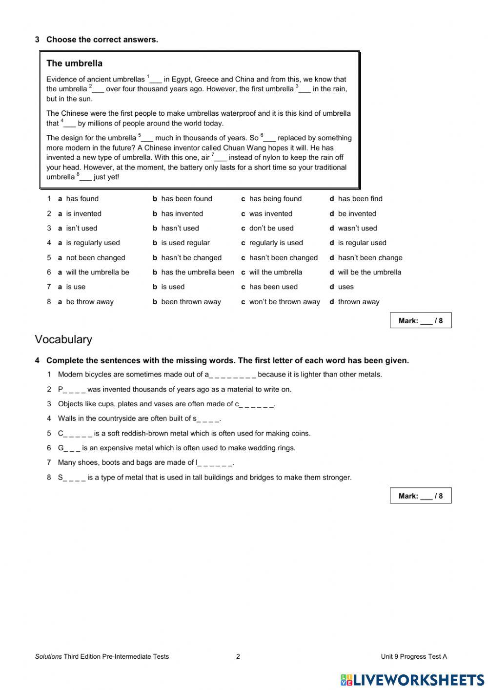 Unit 5 Solutions-Combined (A2+B1)