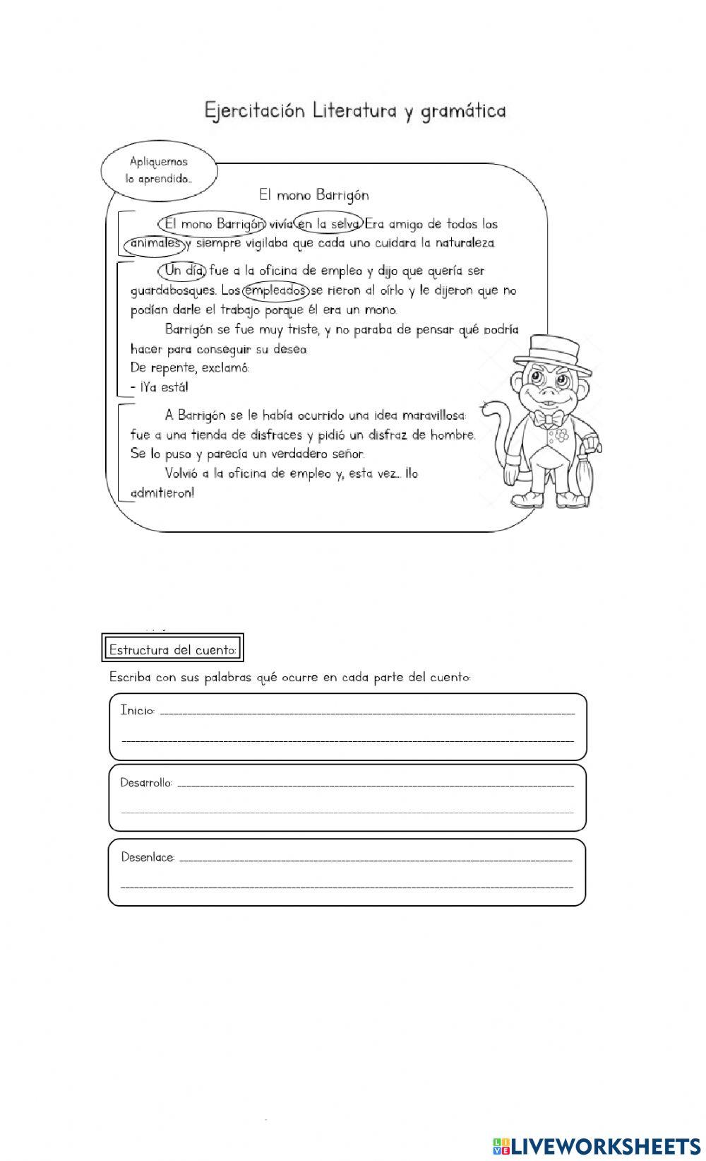 Estructura y elementos del cuento