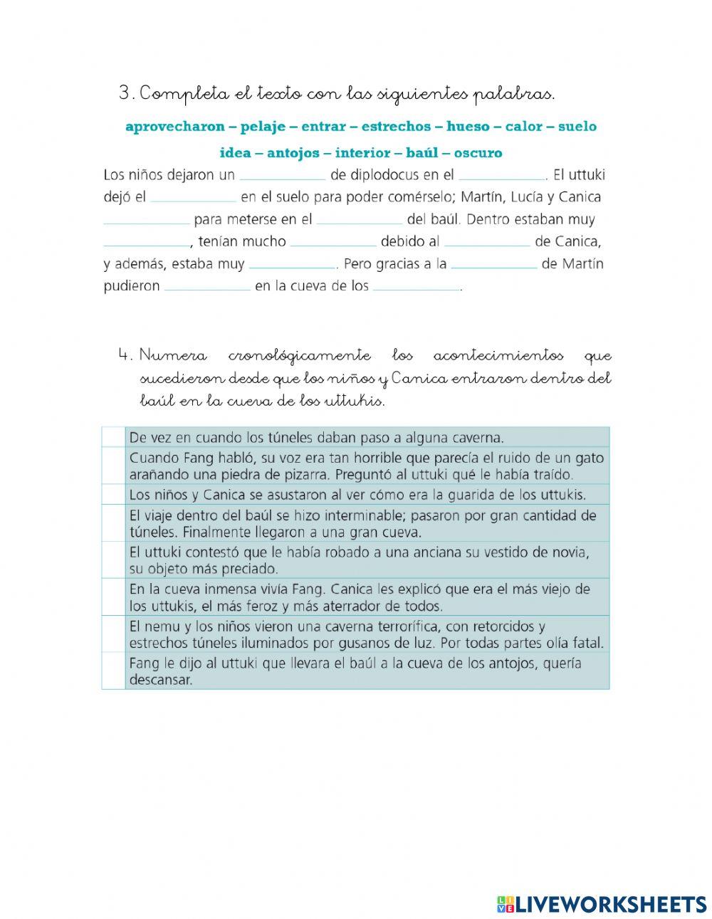 Control de lectura -Martín y el mundo de las cosas perdidas-