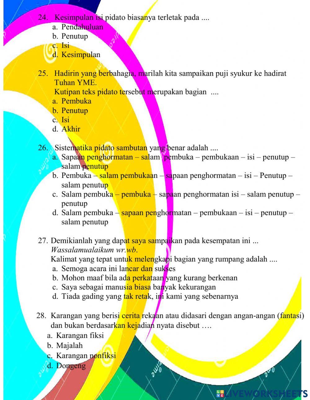 Latihan Bahasa Indonesia