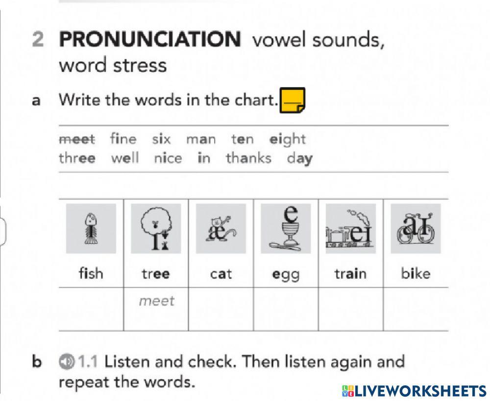 Pronunciation practice