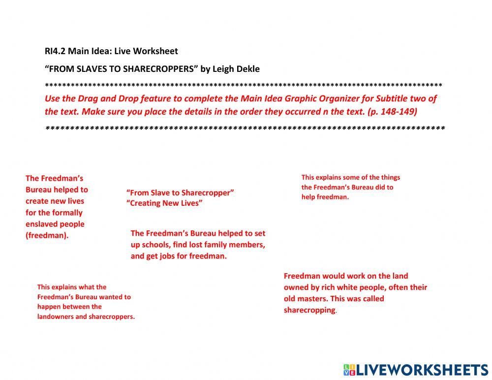 BES-Main Idea 2 (Slave to Sharecropper)