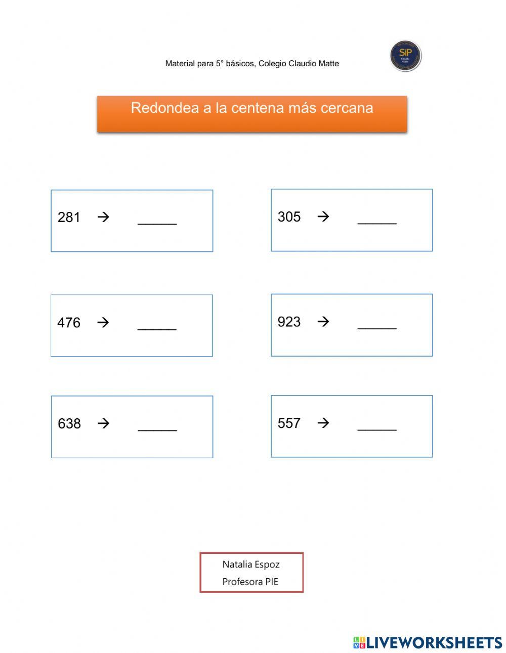 Redondeo a la centena