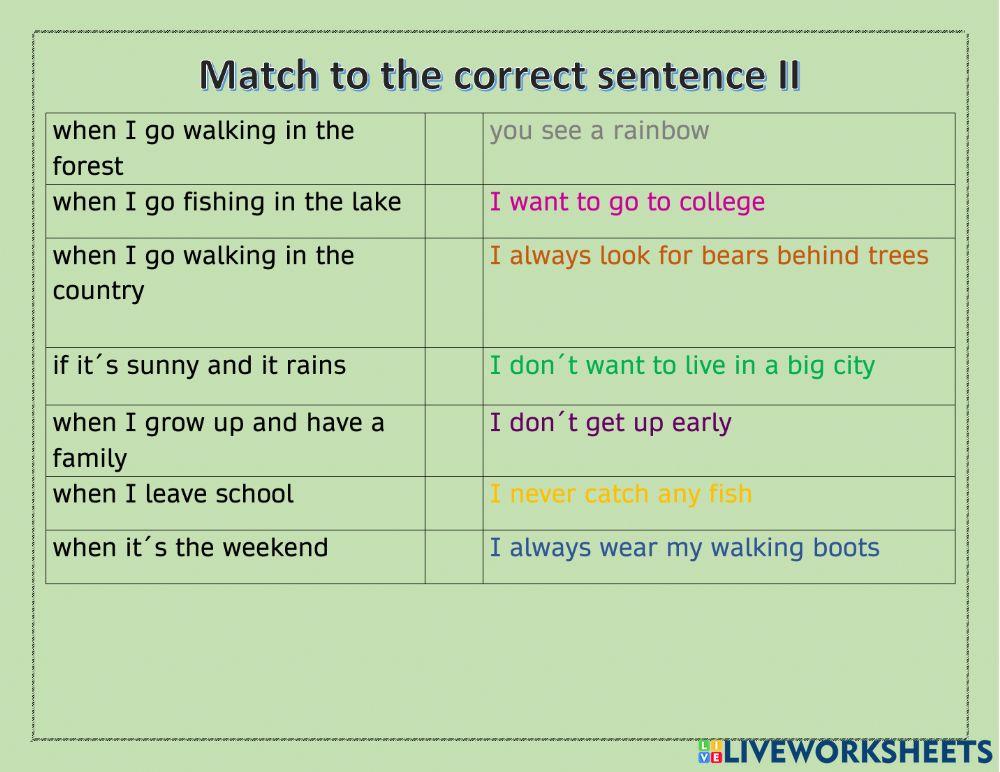 Cause and Effect sentences II