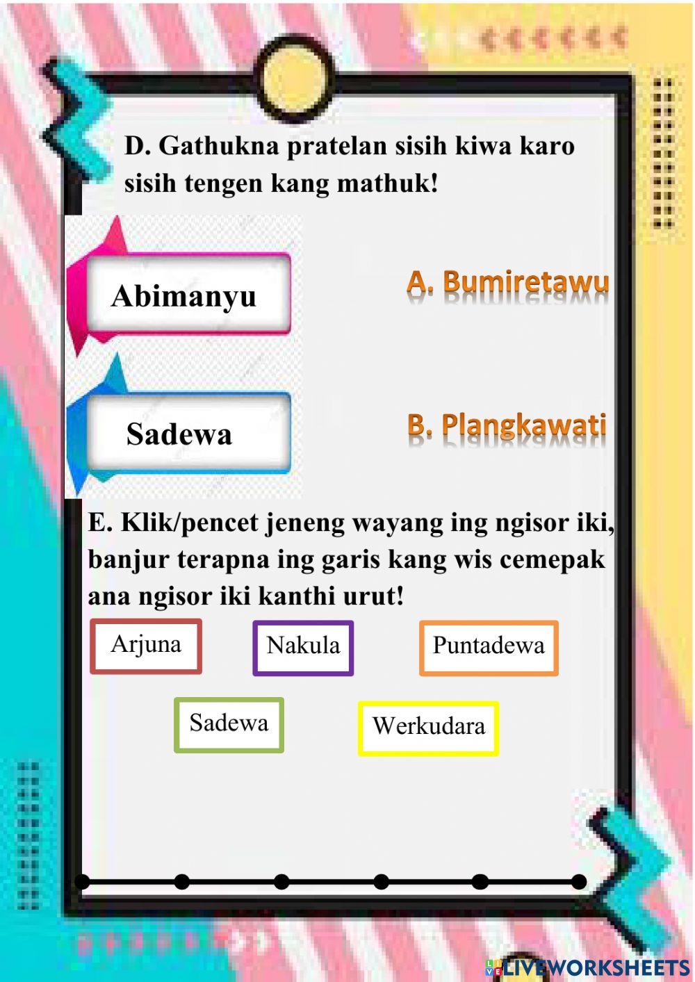 Latihan Bahasa Jawa