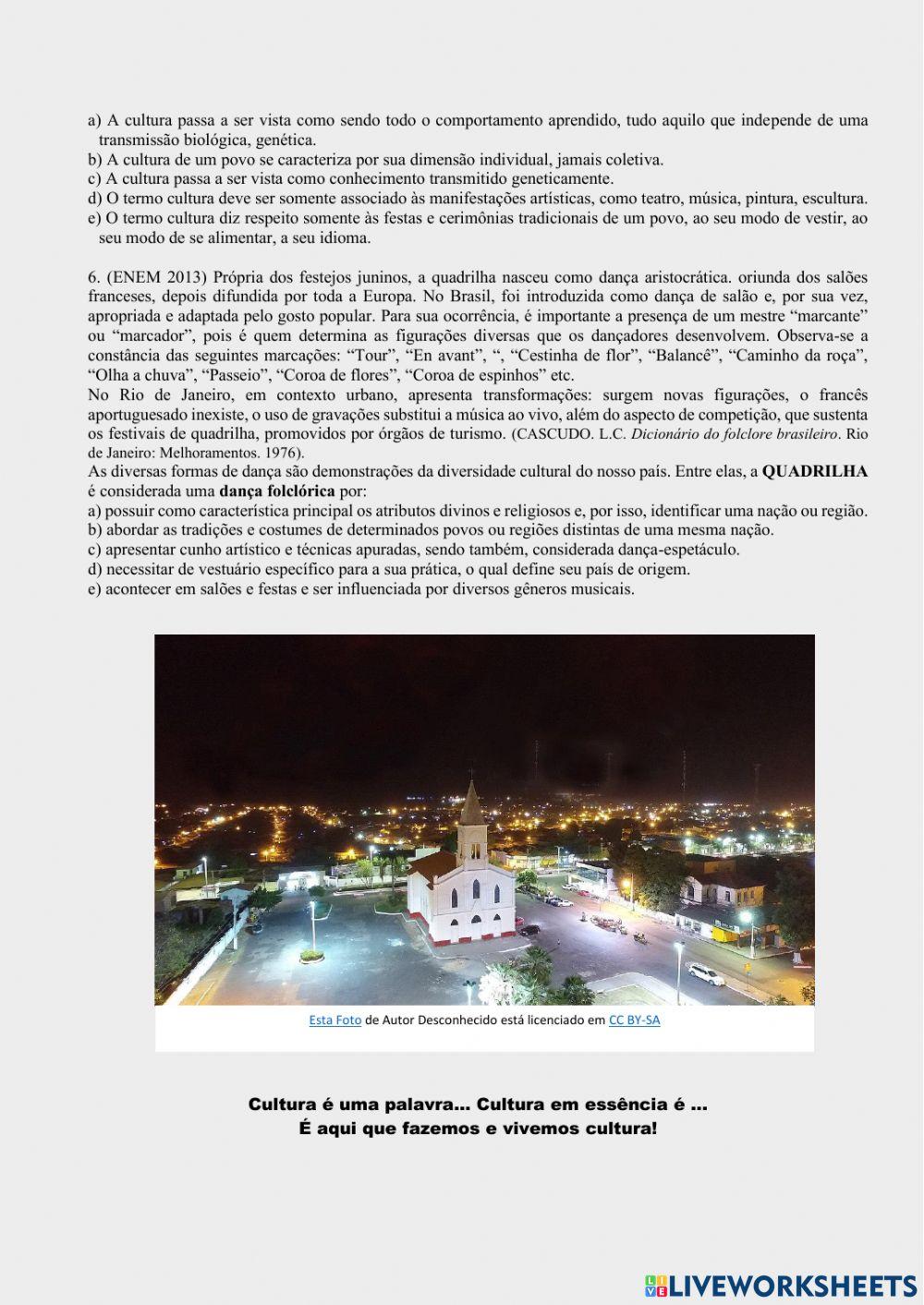 Humanidade e Cultura