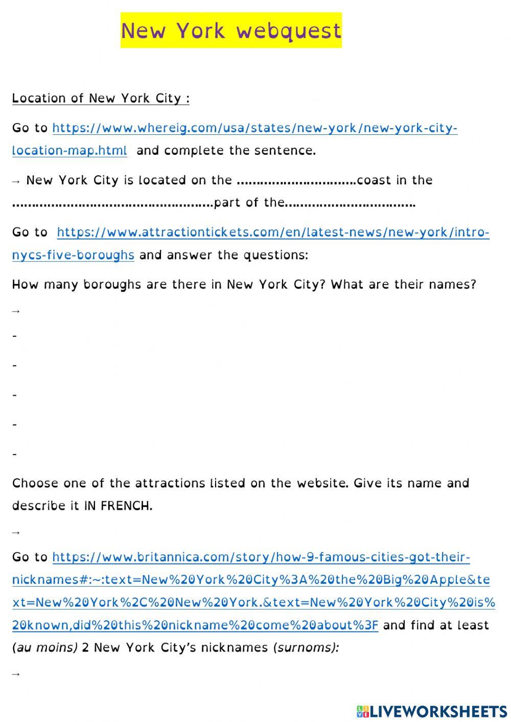 Manhattan landmarks map