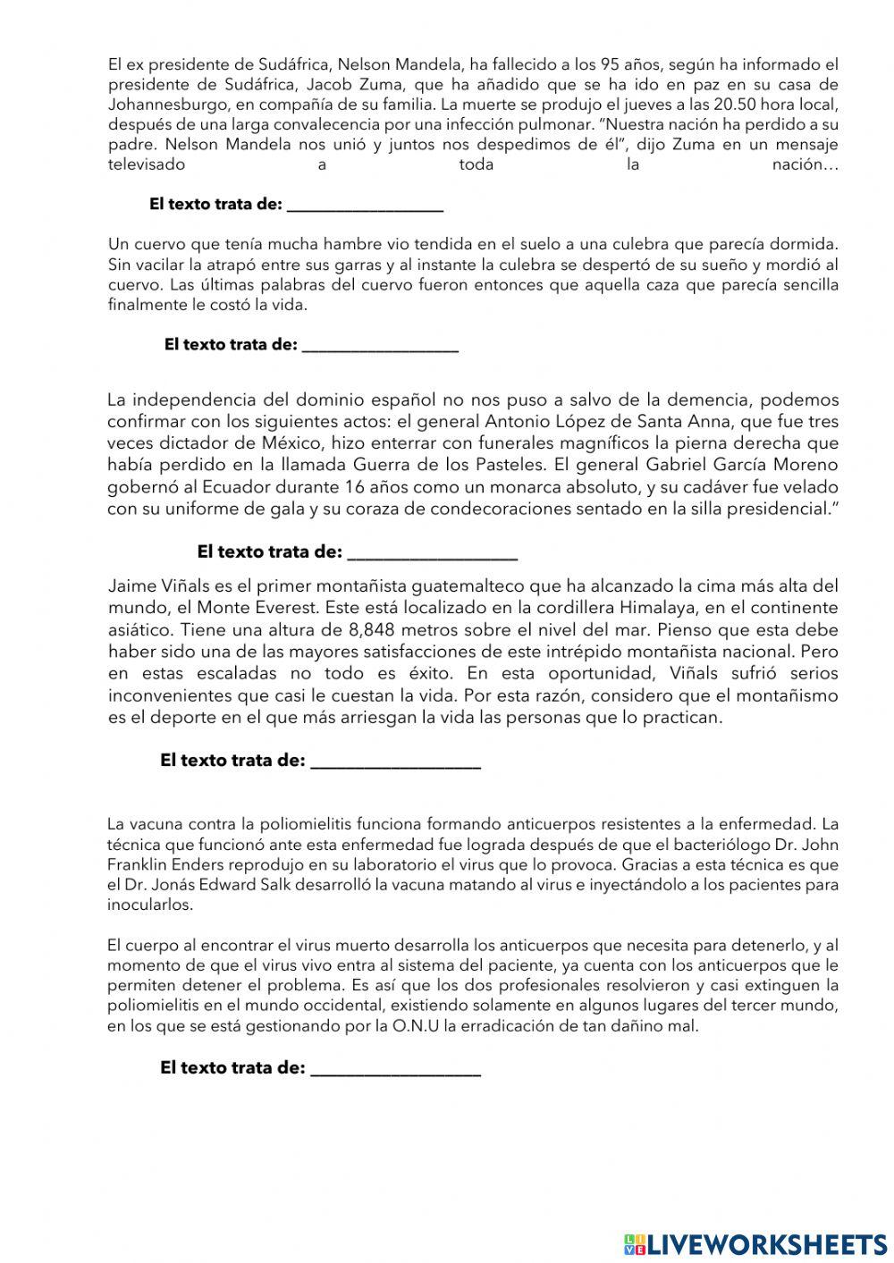 Criterios para valorar el propósito comunicativo