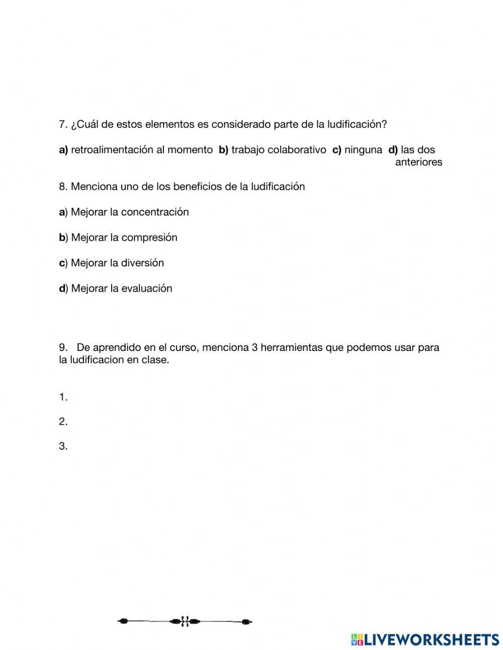 Examen ludificación