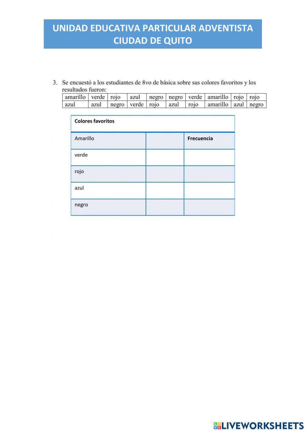 Tabla de frecuencias