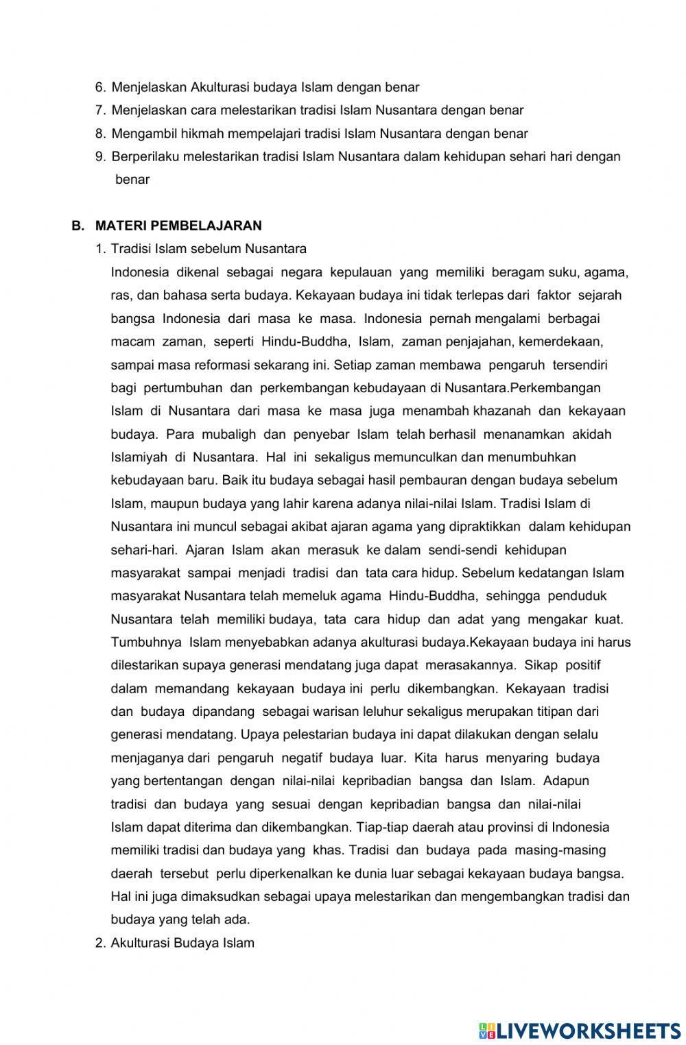 Lkpd k9 KD 3.10memahami sejarah tradisi islam