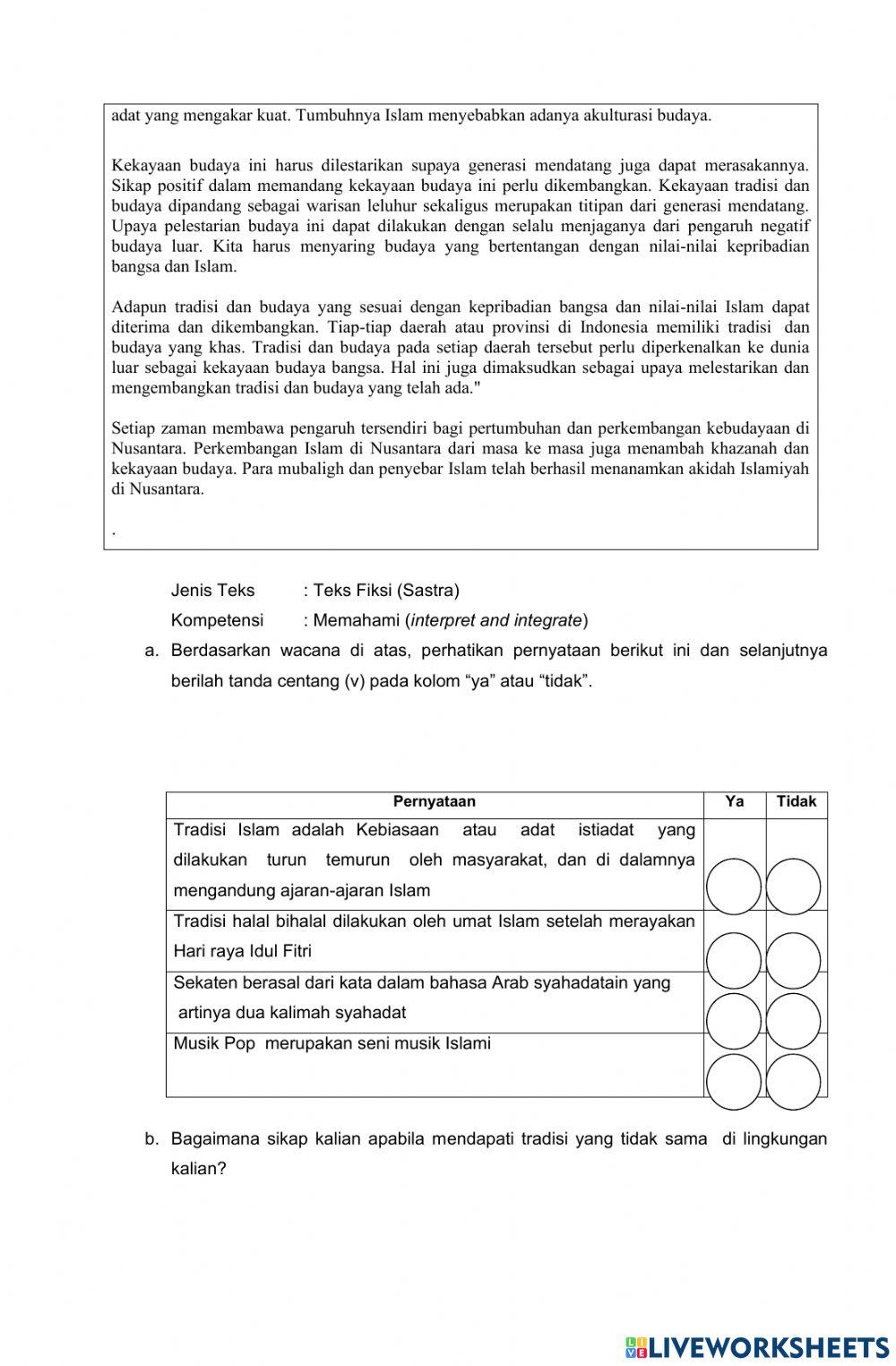 Lkpd k9 KD 3.10memahami sejarah tradisi islam