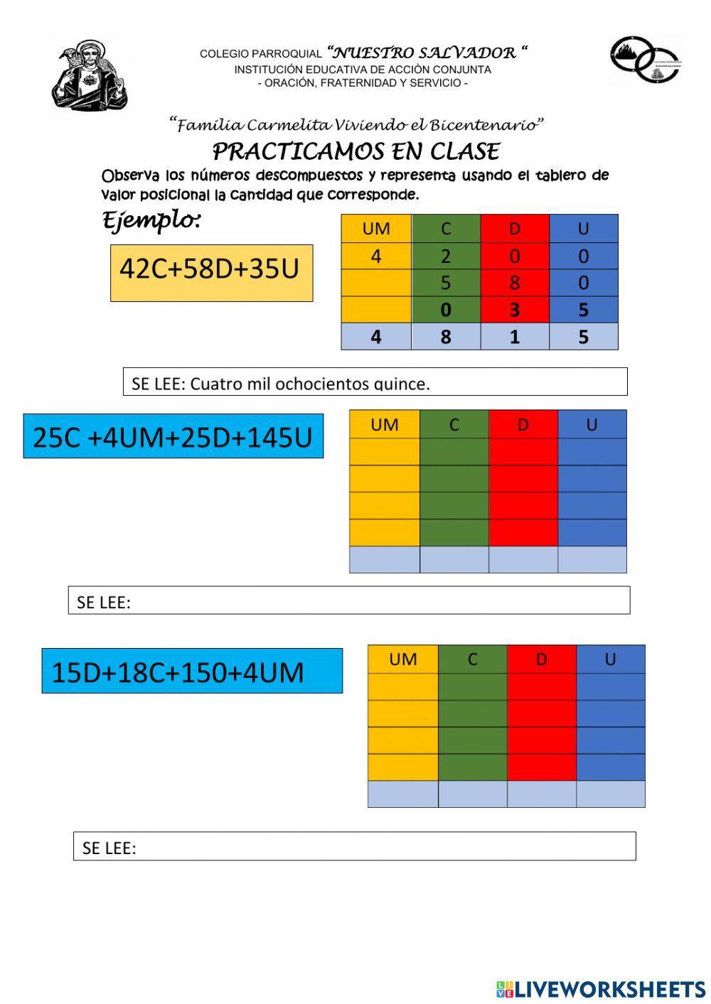 Equivalencia hasta la unidad de millar -2