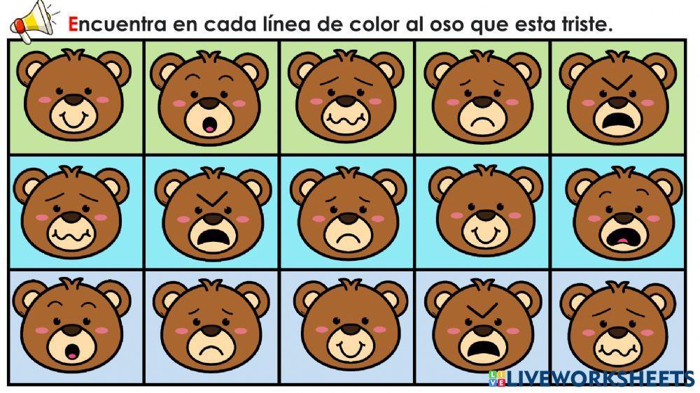 Encuentra las emociones que se te indiquen.