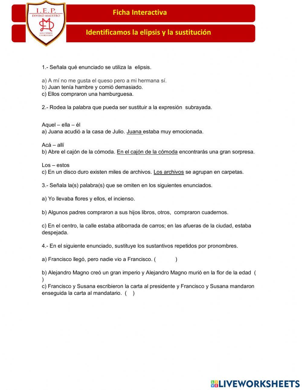 Elipsis y Sustitución