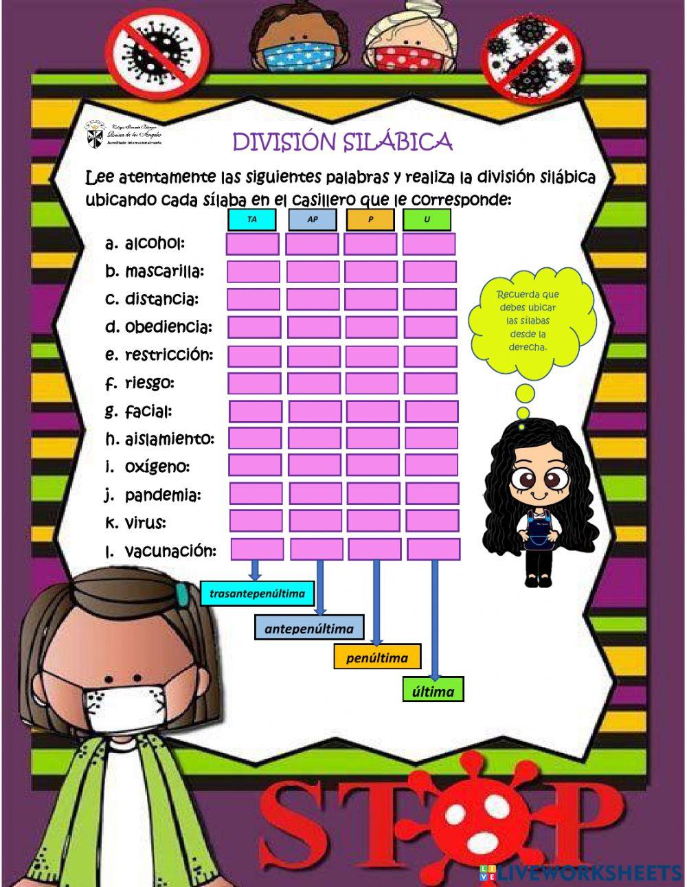 Divisíón silábica