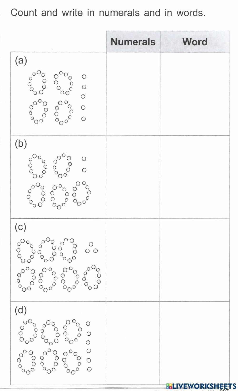 More on Numbers to 100