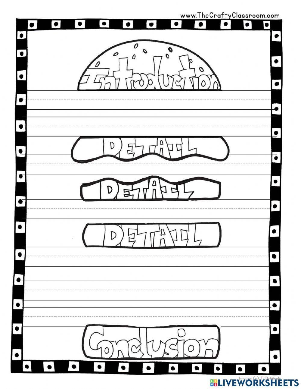 Hamburger paragraph writing