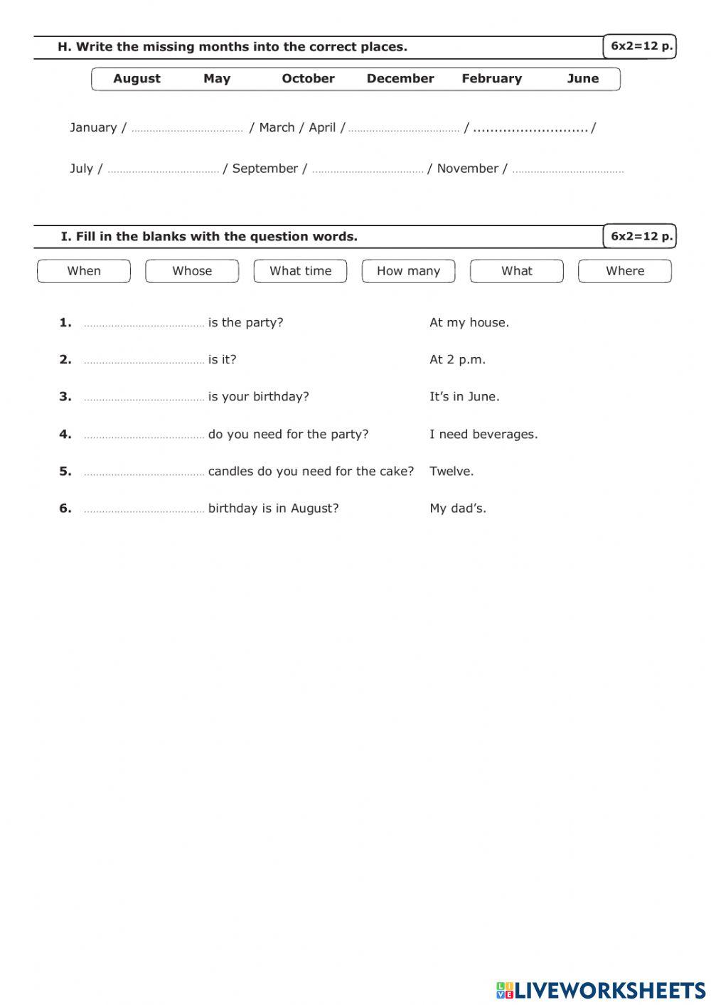 5th Grade Exam 5th Grade Exam