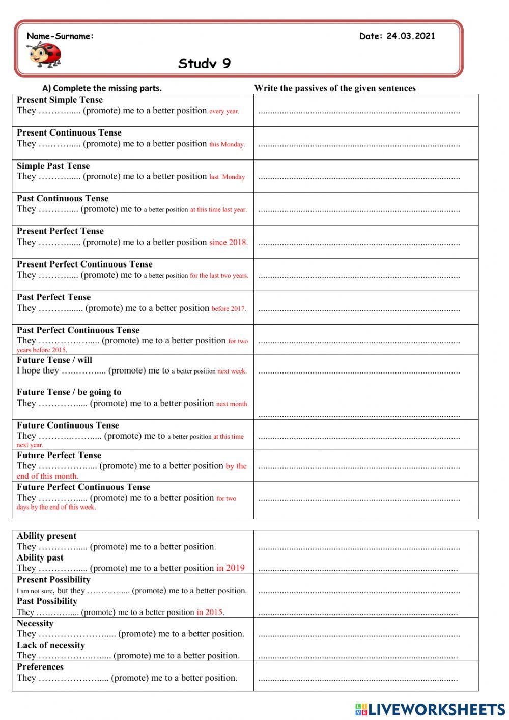 Study-9-Mix tense and modal exercises